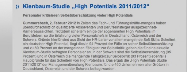 Bedarf an High Potentials steigt