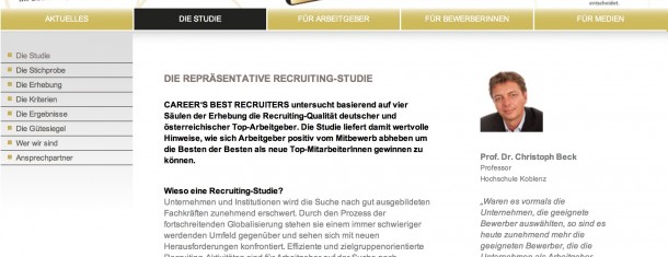 Rewe, Krones und Philips auf den ersten Plätzen bei der 2013er Studie von Career’s best Recruiters