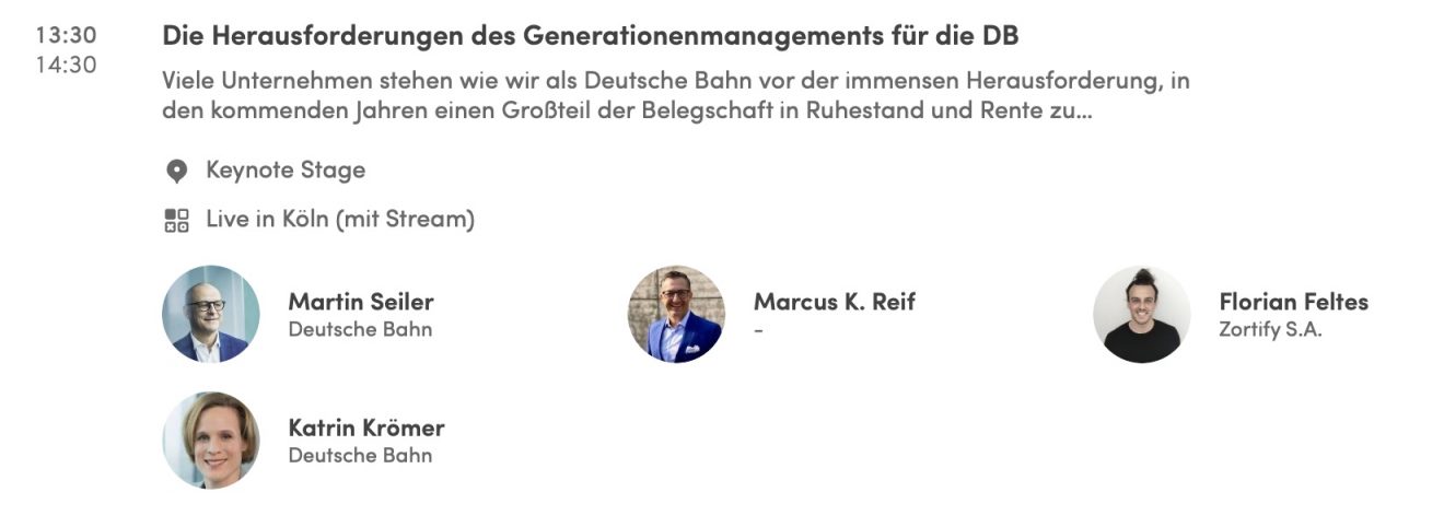 Gespräch über modernes People-Management auf der Zukunft Personal in Köln