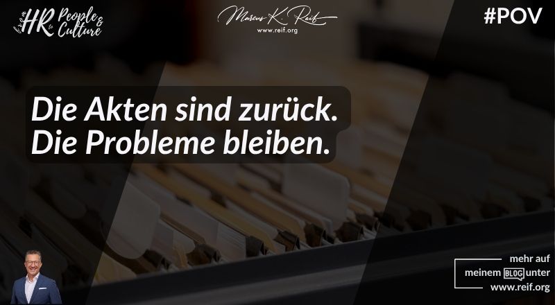 Die Akten sind zurück. Die Probleme bleiben.