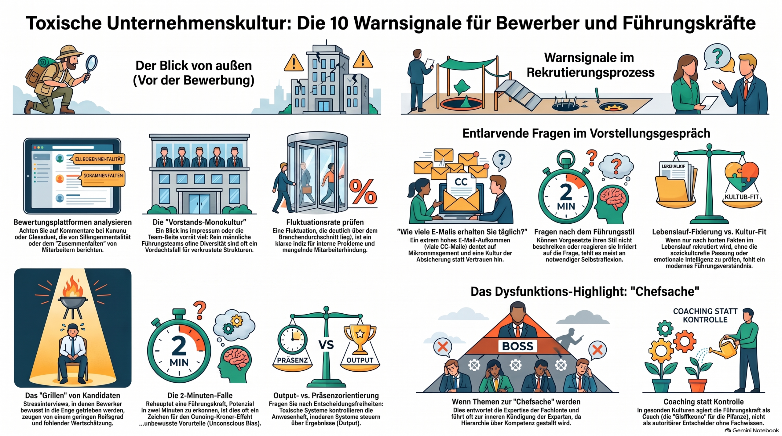 Die unsichtbaren Gifte: Fünf Anzeichen für eine toxische Unternehmenskultur – und wie Sie sie im Interview entlarven